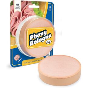 Genuine Fred Phony Bologna Sticky Note Pad, 155 Sheets, 3.5" x 3.5", Fun Fake Food Packaging, Fun Gift for The Office, Graduation, Back to School