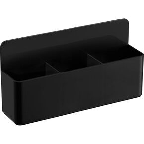 MoKo Magnetic Dry Erase Marker Holder, Magnetic Marker Holder for Whiteboard, Durable Magnetic Marker Holder Storage Organizer for Refrigerator, Locker and Other Magnetic Metal Surfaces - Black