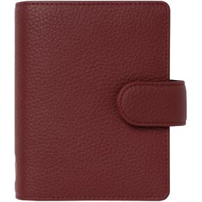 Filofax Norfolk Organizer, Pocket Size, Currant - Soft, Full-Grain Leather, Six Rings, Week-to-View Calendar Diary, Multilingual, 2025 (C022670-25)