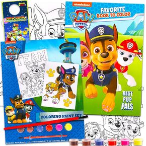 Paw Patrol Paint Posters Set - Bundle with Paw Patrol Painting Activity Book with Coloring Pages, Stickers, and More | Paw Patrol Coloring and Activities for Toddlers, Kids