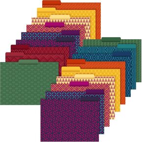 18pack Decorative File Folder, Decorative File Folders Letter Size Colorful Designs, PP Thick Material Patterned File Folder, Manila Folders, Decorative Hanging Folders, Pretty File Folders