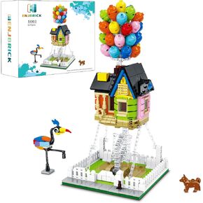 ENJBRICK Up Balloon House Building Kit for Kids Age 8-14 Yrs,Creative Building Block Set 635 pcs,Girl Toys for Christmas and Birthday Gifts,Tensegrity Sculptures Building