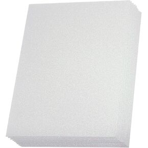Homeford Glitter EVA Foam Sheet, 9-1/2-Inch x 12-Inch, White