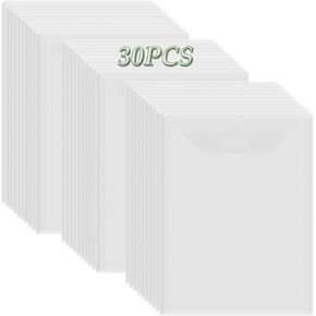 BAOFALI 30 Pcs 7x9.4inch Stamp & Die Storage Pockets Resealable Clear Plastic Seal Bags Storagefor Cutting Dies Stamp Crafts for DIY Scrapbooking Paper Card Craft Cutting Dies Storage