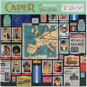 Caper Europe | Strategic Two-Player Board Game for Ages 10+ | Fast-Paced Card Drafting Heist Across Europe | Travel-Friendly Box with Stunning Art | Perfect for Couples and Family Game Night