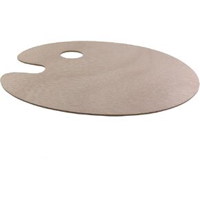 8 inches Wooden Oil Painting Palette Oval Artist's Palette Fine Art Exam Paint Mixing Board for School Classroom Watercolor Gouache Acrylic Oil Paint Mixing
