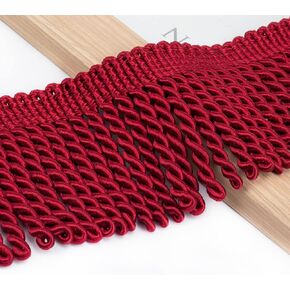 YYCRAFT 6 Yards 5.5 Inch Wide Curtain Fringes Bullion Fringe Trim Curtains Home Decor,Brown