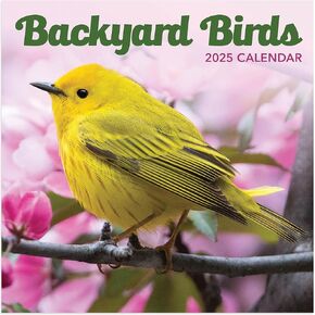 TF PUBLISHING 2025 Backyard Birds Mini Calendar | Large Grids for Appointments and Scheduling | Vertical Monthly Wall Calendar 2025 | Home and Office Organization | Premium Gloss Paper | 7"x7"