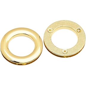 SZSJINMOORE 4Pcs 1 Inch Metal Round Screw-in Eyelet Zinc Alloy Screw Together Grommets Bag Loop Strap Connector Rings Handbag Purse Accessories (Light Gold)