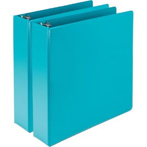 Samsill Plant-Based 2 Inch Durable D-Ring, Made in USA, View Binder, Eco-Friendly, USDA Certified Biobased, 2 Pack, Sage Green