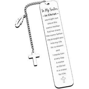 Sister in Christ Gifts for Women, Secret Sister Gifts for Women Christian, Christian Bookmarks, Christian Gifts for Women, Baptism Gifts for Women, Birthday Valentines Gifts for Christian Women Sister