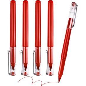 Everlasting Checking Pencils Red Erasable Pencils Correcting Pencils with Erasers for Checking Map Marking Coloring Tests Grading 4 Pack