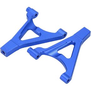 Front Upper Suspension Arm, 1 Pair Aluminum Alloy Metal Front Upper Suspension Arm Easy to Install Sturdy Front Swing Arms for Traxxas E Revo VXL 1/16 RC Car Upgrade Parts (Blue)