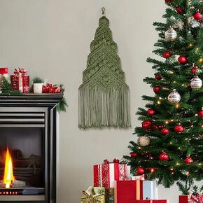 Origach DIY MACRAME TREENT TREE كبيرة الجدار الجدار معلق يدويًا أدوات شنقا للمبتدئين مع المبتدئين بخطوة فيديو تعليمة تعليمية AVOCADA GREEN
