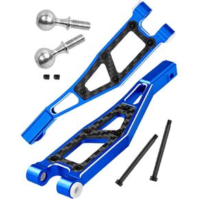 RC Alloy Front Upper Suspension Arms Upgrades Part for 1/8 Kraton 6S BLX,Outcast 6S BLX,Talion 6S BLX, Notorious 6S BLX,Aluminium Front Upper A Arms w/Pivot Balls,2pcs,Navy Blue