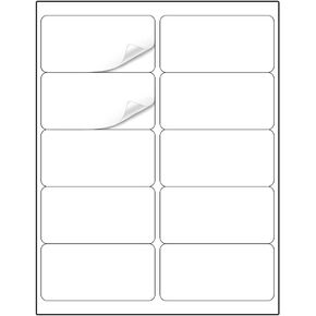 Blank Printable Label Sheets, 10 Labels per Sheet, White (30 Sheets, 1" x 2-5/8"(30-UP))