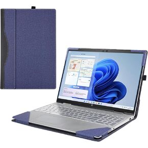 Laptop Cover for Dell Latitude 5450 5440 5430 5420 Series 14 inch 2021～2024 Notebook PC .2-in-1 Detachable PU Leather Notebook Sleeve (Blue)