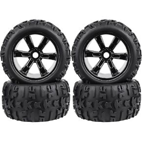 Preglued 17mm Hex RC Truck Tires and Wheels for 1/8 Scale Arrma Kraton Notorious 6s Traxxas Maxx Sledge E-Revo 2.0 Redcat Racing Kaiju HPI Savage Monster Truck Replacement
