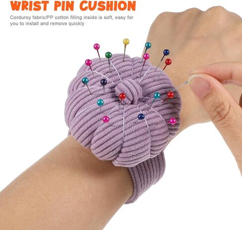 SEWACC Wrist Pin Cushion Cute Wristband Sewing Pin Holder Universal Slap Bracelet Pincushion Quilting Pincushion Sewing Accessory in Kuwait