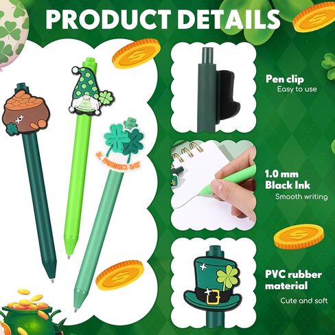 24 Pcs Christmas Cute Pens Cartoon Funny Pen Writing Kawaii Ballpoint Retractable Black Ink Birthday Party Gifts for Kids Students Office Supplies School Stationery(Christmas) in Kuwait