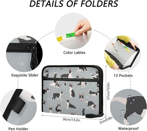 Strawberry Cute Flower File Folders,Plastic Folders with 13 Pockets,Expandable File Folder for Documents School Students Office,Aesthetic Folder with Labels A4 Letter Size in Saudi Arabia