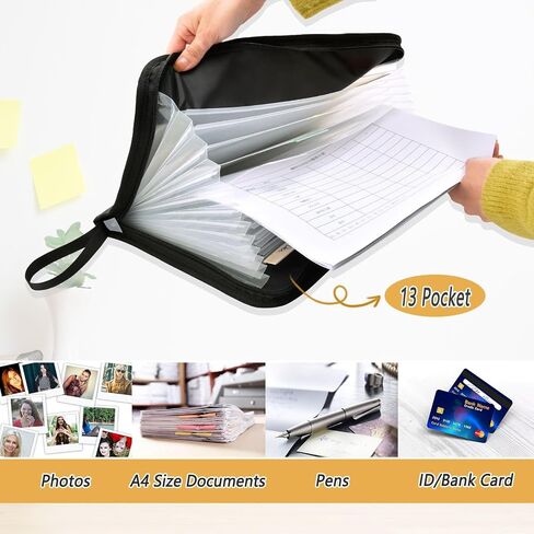 Strawberry Cute Flower File Folders,Plastic Folders with 13 Pockets,Expandable File Folder for Documents School Students Office,Aesthetic Folder with Labels A4 Letter Size in Saudi Arabia