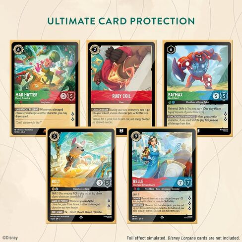 Ravensburger Disney Lorcana TCG: أكمام بطاقة جزيرة Archazia التي تتميز بـ سندريلا - قاعة الإحساس | 65 أكمام واقية لطوابق TCG | الأعمار 8+ in Saudi Arabia