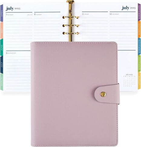 ERIN Condren A5 Weekly Life Planner Ring Agenda (يناير 2025 - ديسمبر 2025) | مخطط لمدة 12 شهرًا مع تقويمات شهرية | 6 حلقة مخطط قابلة لإعادة التعبئة | غطاء Wisteria ، Evolve Interior | تخطيط عمودي مضغوط in Saudi Arabia