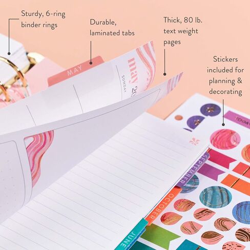 ERIN Condren A5 Weekly Life Planner Ring Agenda (يناير 2025 - ديسمبر 2025) | مخطط لمدة 12 شهرًا مع تقويمات شهرية | 6 حلقة مخطط قابلة لإعادة التعبئة | غطاء Wisteria ، Evolve Interior | تخطيط عمودي مضغوط in Saudi Arabia