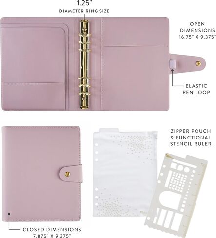 ERIN Condren A5 Weekly Life Planner Ring Agenda (يناير 2025 - ديسمبر 2025) | مخطط لمدة 12 شهرًا مع تقويمات شهرية | 6 حلقة مخطط قابلة لإعادة التعبئة | غطاء Wisteria ، Evolve Interior | تخطيط عمودي مضغوط in Saudi Arabia