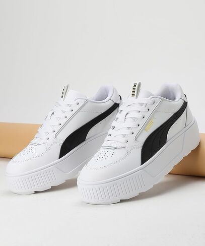 حذاء Karmen Rebelle للسيدات من Puma، Puma White/Puma White/Puma Team Gold، 7.5 M in Kuwait