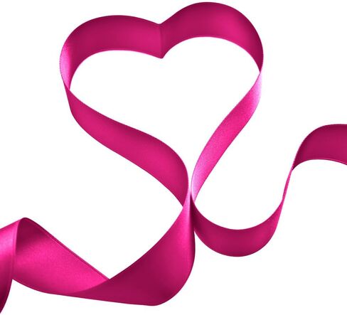 Hot Pink Ribbon for Gift Wrapping Pink Ribbon for Flower Bouquet 1 Inch 25 Yards Wedding Ribbon Rose Ribbon Bouquet Ribbon Gift Ribbon Pink Satin Ribbon for Lei Making Wrapping Ribbon Valentines Day in Kuwait