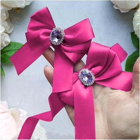 Hot Pink Ribbon for Gift Wrapping Pink Ribbon for Flower Bouquet 1 Inch 25 Yards Wedding Ribbon Rose Ribbon Bouquet Ribbon Gift Ribbon Pink Satin Ribbon for Lei Making Wrapping Ribbon Valentines Day in Kuwait