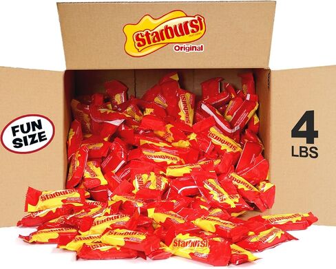 STARBURST Original Fun Size Individually Wrapped Chewy Party Favor Candy Bulk Box, 4 Pound Box in Saudi Arabia
