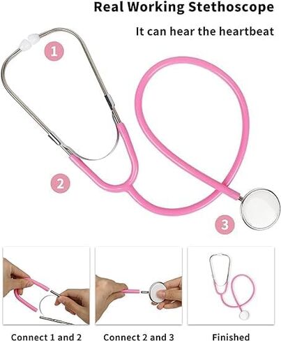 ANPHILE Kids Doctor Veterinarian Costume, Veterinarian Costume for Kids with Doctor Coat, Career Day Costumes for Girls Boys in Kuwait