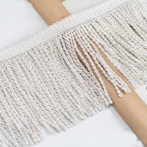 YYCRAFT 6 Yards 5.5 Inch Wide Curtain Fringes Bullion Fringe Trim Curtains Home Decor,Brown in Kuwait