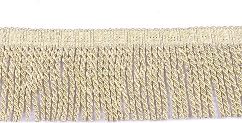 YYCRAFT 6 Yards 5.5 Inch Wide Curtain Fringes Bullion Fringe Trim Curtains Home Decor,Brown in Kuwait