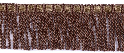 YYCRAFT 6 Yards 5.5 Inch Wide Curtain Fringes Bullion Fringe Trim Curtains Home Decor,Brown in Kuwait
