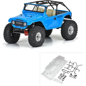Pro-line Racing 1979 Toyota Land Cruiser FJ40 Clear Body with Trail Cage & Scale Molded Accessories for 12.3"" 313mm Wheelbase Scale Crawlers PRO362300