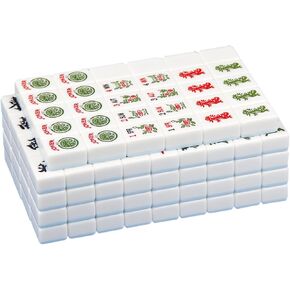 مجموعة Mahjong الأمريكية 174 مجموعة Mahjong مناسبة للعب Mahjong الأمريكي والمجموعة الصينية Mahjong مجموعة 1.6 "البلاط Mahjong المغناطيسي الأزرق الأزرق