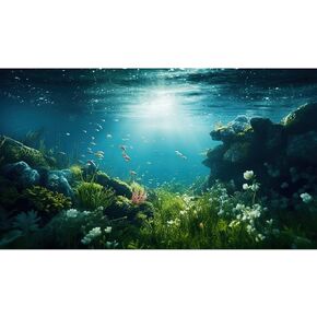 Underwater Aquarium Background Under The Sea Fish Tank Background Ocean Floor Aquatic Plants Aquarium Background Deep Sea Sunray Terrarium Background Tropical Fish Aquarium Tank Backdrop 24x16in