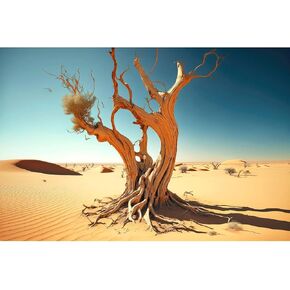 Reptile Habitat Background Amazing Beautiful Desert Lonely Dead Tree Terrarium Background Sunny desert with golden landscapes Reptile Habitat Backdrop Desert Aquarium Background Vinyl 30x18in