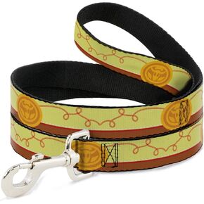 Dog Leash Toy Story Woody Bounding Cowboy Buckle Yellow Red Brown 4 Feet Long 1.5 Inch Wide