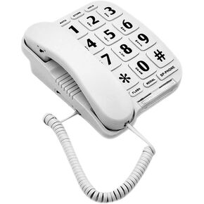 P-011 BIG BUNTAR COLLED PHONE للمسنين ، الهاتف المضخم لكبار السن ، خط أرضي للهاتف المنزلي مع هاتف مكتبي كبير مع مكبرات صوت يدوية في انقطاع التيار الكهربائي ل SOS الطوارئ