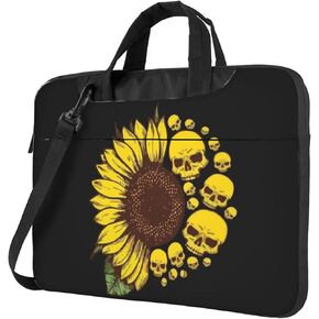 Laptop Bag Laptop Case 15.6 Inch Computer Bags Skulls Sunflower Printed Padded Sleeve Cover for Women Men
