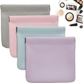 6 Pcs Pocket Cosmetic Bag, Small Makeup Bag for Purse, Mini Travel Storage bag, Waterproof No Zipper Self-closing Small Makeup Pouch for Women (6 PCS)