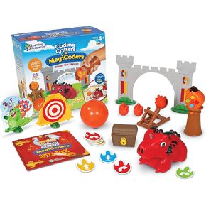 Learning Resources Coding Critters MagiCoders: Blazer the Dragon, Screen-Free Early Coding Toy For Kids, Interactive STEM Coding Pet, 22 Piece Set, Ages 4+