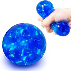 Green Squishy Glitter Stress Balls for Boys, Girls and Adults - Stretch Stress Dough Ball, Squishy Stress Ball Squeeze Fidget Toys, Squeeze Ball for Party Favors, Classroom Prizes