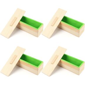 Soap Loaf Box, 42 oz Soap Box for Soap Making with Wooden Boxes, Set of 4, Soap Bar Box Can Be Used for Homemade Soap Produce, Soap Making, Ideal Size and Large Capacity, by GNIEMCKIN