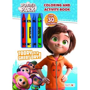Wonder Park Bendon 37229 Coloring & Activity Book with Crayons, Multicolor